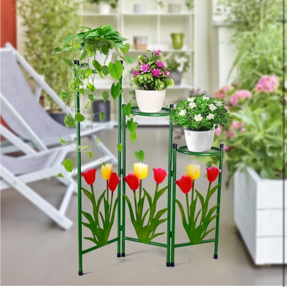 3 Tier Colorful 🌈 Pot Holder Planter 🪴Display 32 Inches🌷Tulip 🌷 - Picture 4 of 11